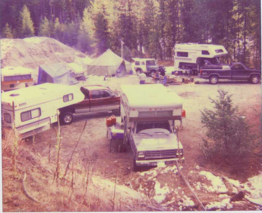 Our camp on Bonapart Mountain