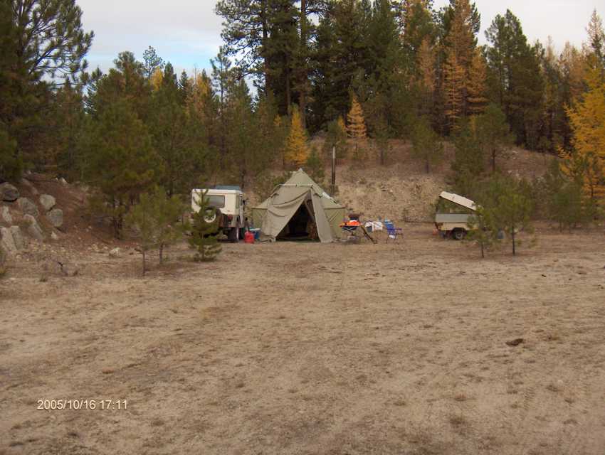 The camp site looking East