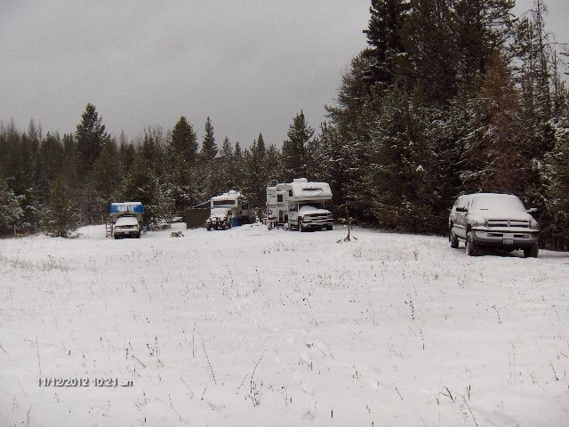 The Camp in the snow and cold.