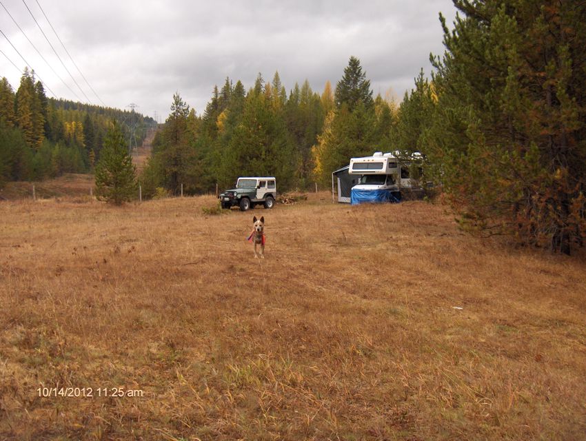 My camp after going up the hump and out under the power lines.