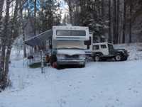 Camping on Smackout Pass with the Motoor Home and Jeep